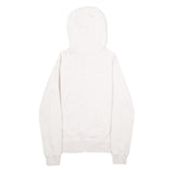 ADIDAS Womens Cream Hoodie UK 10 Full Zip Cotton Blend Casual