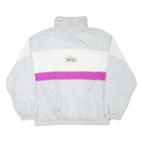EQUIPE Womens Grey & Purple Zip Jacket L Polyester Blend Lightweight