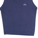 ADIDAS Mens Blue Plain V-Neck Basic Knit M Sleeveless Cotton Blend Jumper Vest