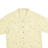 JOSEPH & FEISS Mens Beige Silk Hawaiian Style L Summer Vacation Shirt