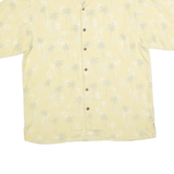 JOSEPH & FEISS Mens Beige Silk Hawaiian Style L Summer Vacation Shirt