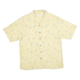 JOSEPH & FEISS Mens Beige Silk Hawaiian Style L Summer Vacation Shirt
