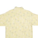 JOSEPH & FEISS Mens Beige Silk Hawaiian Style L Summer Vacation Shirt