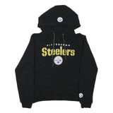 NFL Mens Black Pittsburgh Steelers Hoodie S Cotton Blend Casual Pullover