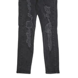 LEVI'S 512 TAPERED Mens Jeans Black Slim Tapered Denim W29 L28 Distressed