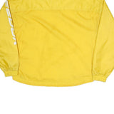 REEBOK Womens Yellow & Black Track Jacket M Polyester Blend Zip Sportswear