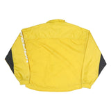 REEBOK Womens Yellow & Black Track Jacket M Polyester Blend Zip Sportswear