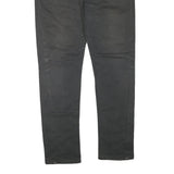 DICKIES Mens Black Regular Fit Straight Denim Jeans W38 L30 Zip Cotton Blend