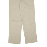 DICKIES Mens Cotton Blend Beige Regular Fit Straight Leg Trousers W30 L31