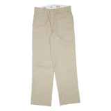 DICKIES Mens Cotton Blend Beige Regular Fit Straight Leg Trousers W30 L31