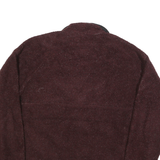 HALF BAY MOON Womens Maroon Pullover Plain Crew Neck Basic Knit XL Fleece Jumper
