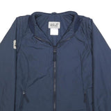 JACK WOLFSKIN Womens Navy Blue Jacket UK 12 Polyester Blend Zip Plain