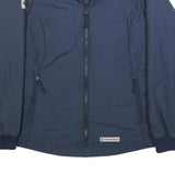 JACK WOLFSKIN Womens Navy Blue Jacket UK 12 Polyester Blend Zip Plain
