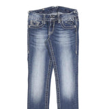 VIGOSS Womens Slim Blue Denim Slim Jeans W27 L32 Stylish Contrast Stitching