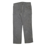 DICKIES Mens Cotton Blend Grey Regular Straight Trousers W36 L30 Workwear Zip