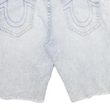 TRUE RELIGION Mens Shorts Blue Denim Distressed XL W40 Casual Fit