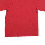 NIKE Mens Red Baseball Graphic T-Shirt L Short Sleeve Crew Neck Cotton Blend