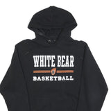 CHAMPION Mens Black White Bear Basketball Pullover Hoodie S Cotton Blend