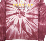HANES Mens Maroon Tie Dye Osborne Bulldogs Graphic Long Sleeve Crew Neck XL
