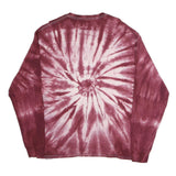 HANES Mens Maroon Tie Dye Osborne Bulldogs Graphic Long Sleeve Crew Neck XL