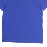 TOMMY HILFIGER Mens Blue Polo Shirt L Slim Fit Cotton Short Sleeve Classic