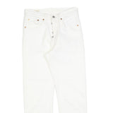 LEVI'S 501 Womens Jeans White Regular Straight Denim Raw W26 L26 Button Fly