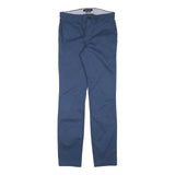 TOMMY HILFIGER Mens Cotton Blend Blue Slim Straight Trousers W28 L31 Casual