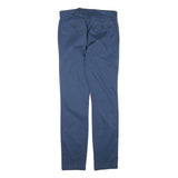 TOMMY HILFIGER Mens Cotton Blend Blue Slim Straight Trousers W28 L31 Casual