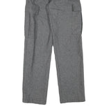 ROOTS Mens Wool Grey Regular Cargo Trousers W26 L30 Stylish Zip Closure
