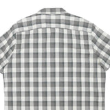 LEE Mens Grey & White Check Shirt 2XL Cotton Blend Short Sleeve Casual Summer