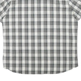 LEE Mens Grey & White Check Shirt 2XL Cotton Blend Short Sleeve Casual Summer
