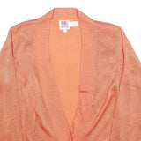 FIA ITALIA Womens Peach Plain Button Up Cotton Blend Jumper S Lightweight