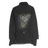 MAX MARA Womens Black Tailored Cotton Blend Jacket Coach Style UK 6 Woven Button
