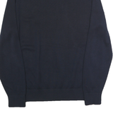NAUTICA Mens Navy Plain V Neck Basic Knit Jumper M Cotton Blend Casual