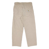 CARHARTT Mens Cotton Beige Regular Fit Straight Leg Trousers W30 L26 Workwear