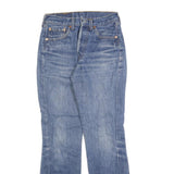 LEVI'S 501 Womens Jeans Blue Regular Straight Denim Medium W24 L28 Classic
