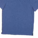 CALVIN KLEIN Mens Blue Short Sleeve Plain M Cotton Blend Polo Shirt
