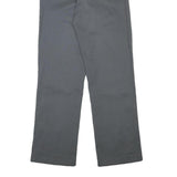 DICKIES Mens Cotton Blend Grey Regular Straight Trousers W29 L31 Workwear Zip