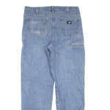 DICKIES Mens Regular Blue Denim Jeans W36 L34 Workwear Pocket Zip Closure