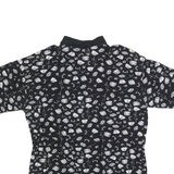 COLEMAN Mens Black & White Short Sleeve Printed XL Polo Shirt Cotton Blend