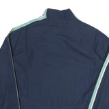 REEBOK Womens Blue & Light Blue Track Jacket UK 10 Polyester Blend Zip Casual