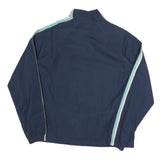 REEBOK Womens Blue & Light Blue Track Jacket UK 10 Polyester Blend Zip Casual