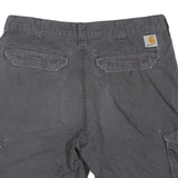 CARHARTT Mens Cargo Shorts Grey M W34 Workwear Durable Comfortable