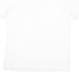 CHAMPION Mens White Plain T-Shirt XL Short Sleeve Crew Neck Cotton Blend