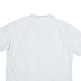 NAUTICA Mens White Linen Blend Shirt 2XL Short Sleeve Casual Button Pocket
