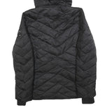 NAUTICA Womens Black Quilted Zip Jacket S Polyester Blend Hooded