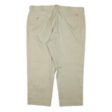 DICKIES Mens Cotton Blend Beige Regular Fit Straight Leg Trousers W43 L26 Casual