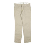 DICKIES Mens Cotton Blend Beige Slim Slim Fit Trousers W31 L32 Workwear Casual