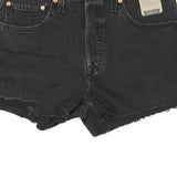 LEVI'S Womens Black Denim 501 Shorts M W32 Classic Fit Cotton Blend Casual