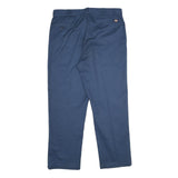 DICKIES Mens Classic Navy Blue Trousers W40 L32 Zip Closure Workwear